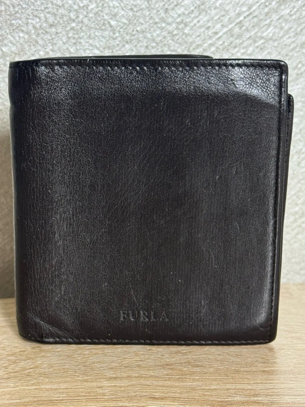 Furla Men’s Black Leather Bifold Wallet